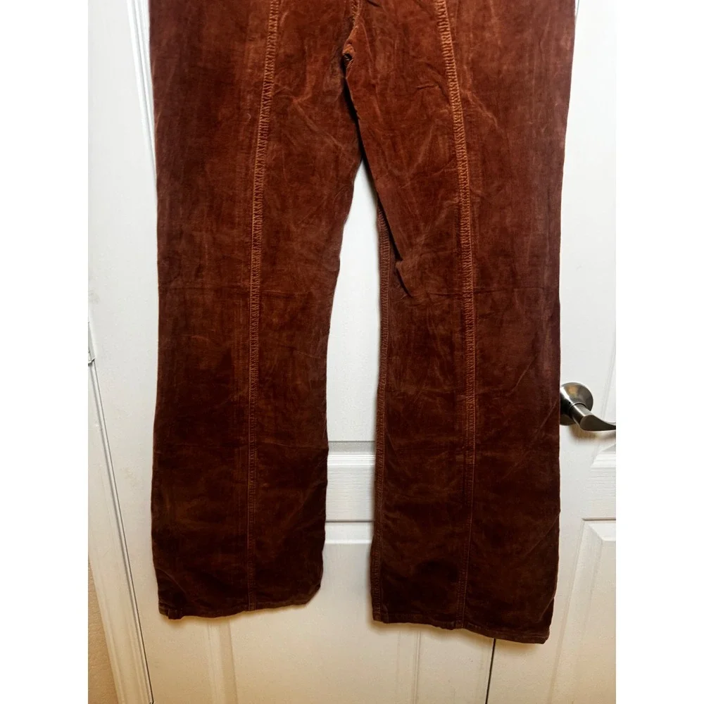 Free People Firecracker Flare Corduroy Pants Paisley Star Patchwork